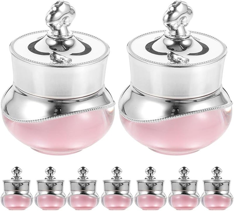 5g Wide Mouth Empty Cream Jars 9pcs Refillable Travel Skincare Containers Random Color - Image 1